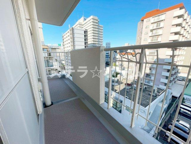 ハイム北野のバルコニー|お洗濯にも便利なバルコニー付き