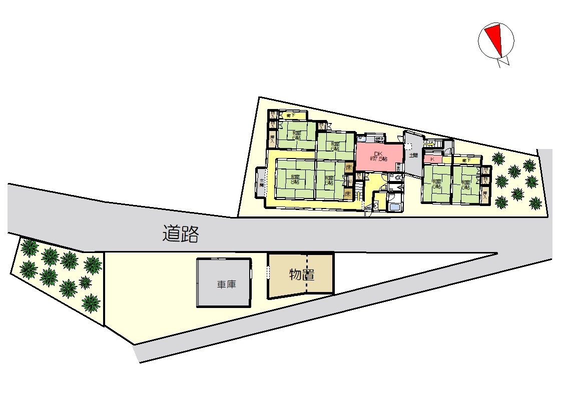 福知山市字三俣の中古一戸建の区画図