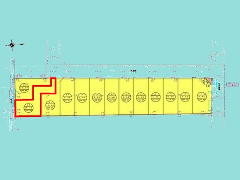 伏見区羽束師鴨川町　12号地の区画図