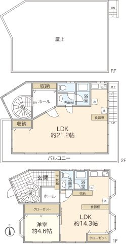富岡西1丁目中古戸建　『東京湾遠望の屋上』×『南西・北西角地』の画像