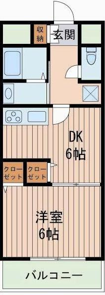 大阪市淀川区新高５丁目の賃貸マンションの間取り