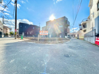 【前面道路含む現地写真】 | 豊中市三和町　土地　注文住宅　建築条件なし