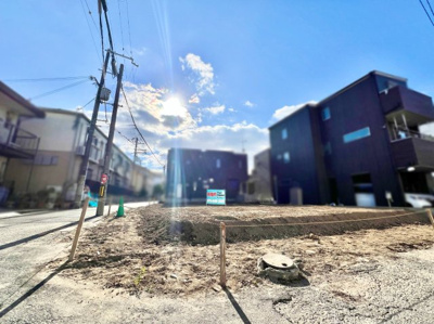 【前面道路含む現地写真】 | 豊中市三和町　土地　注文住宅　建築条件なし