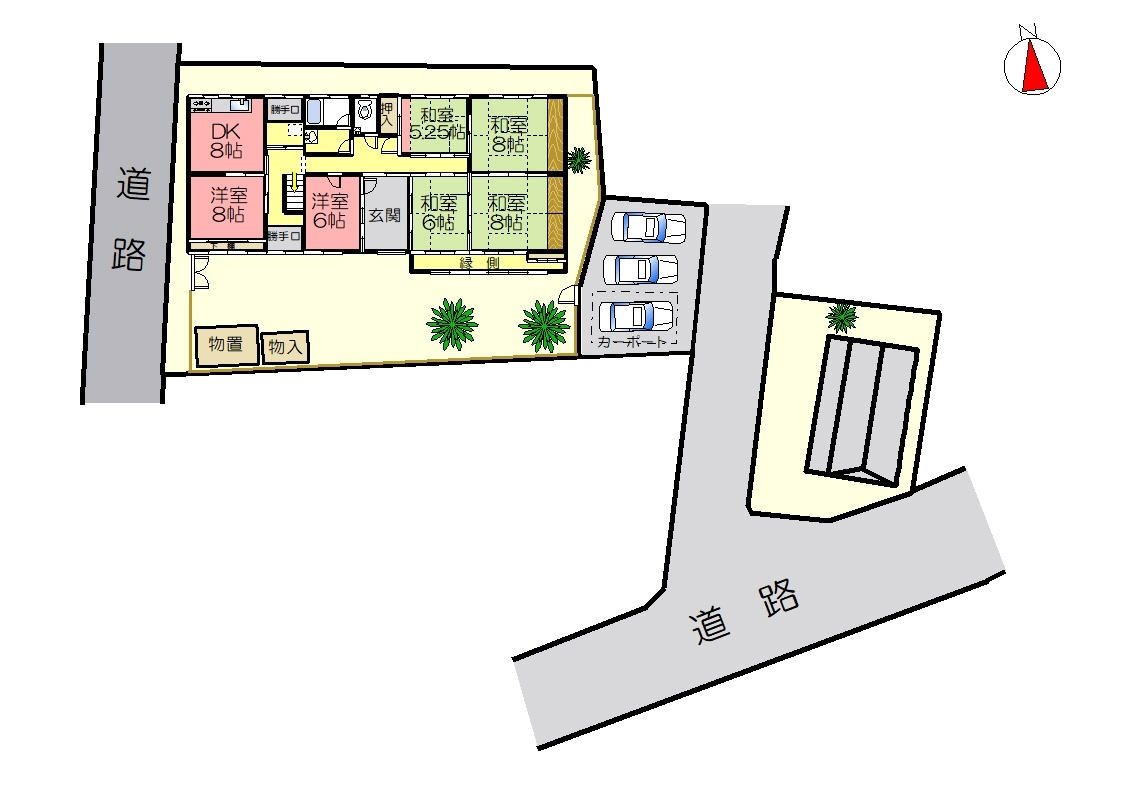 丹波市柏原町田路の中古一戸建の区画図