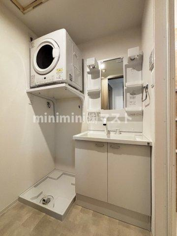 大阪市東成区大今里西３丁目の賃貸マンションの洗面所|乾太くんの設置は１階のみです