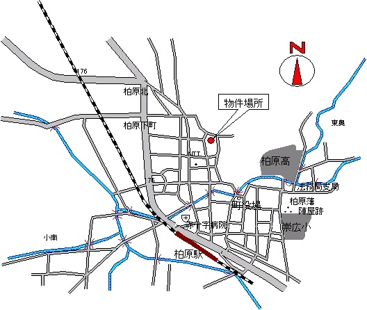丹波市柏原町柏原の中古一戸建の地図