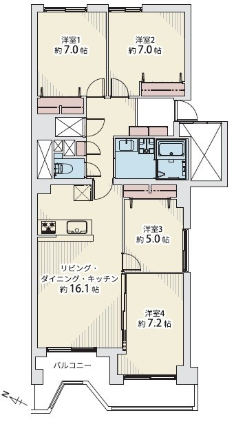クリーンリバー桑園の間取り