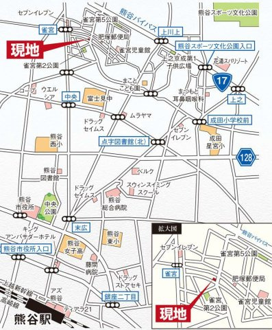 熊谷市肥塚　GRAFARE　全1棟の地図