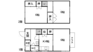 【間取り】 | 松下アパート | 和室３室をリビングと洋室へ変更しました！