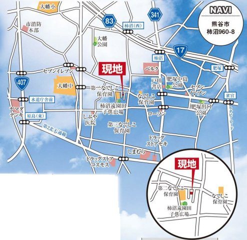 熊谷市柿沼　GRAFARE　全1棟の地図