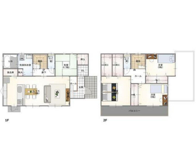 瑞穂市 別府（穂積駅） 2階建の間取り
