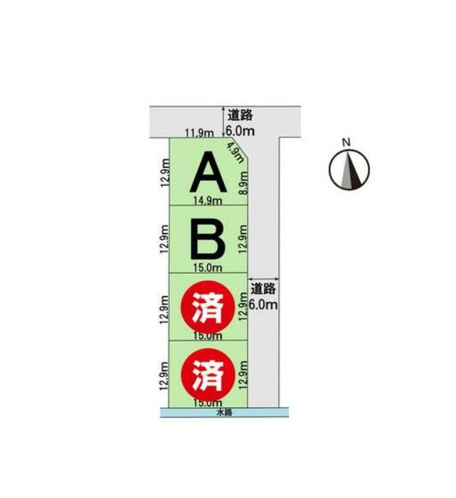 瑞穂市 別府（穂積駅） 2階建の区画図