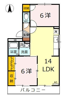 メゾン清水Ⅱの間取り