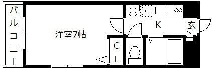 ボヌール天神東の間取り