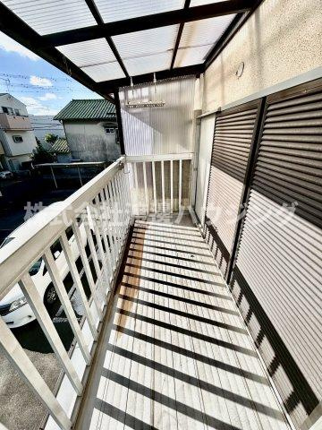 矢田貸家のバルコニー|南面バルコニー