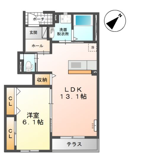 ヒューマックス中冨居の間取り