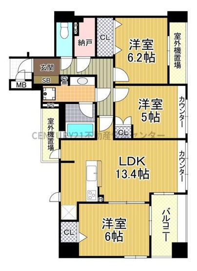 【間取り】 | シャルマンフジビルト・モアー天神ノ森