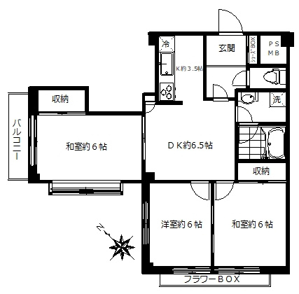 【間取り】 | 丸嶋キョウエイハイツ上井草