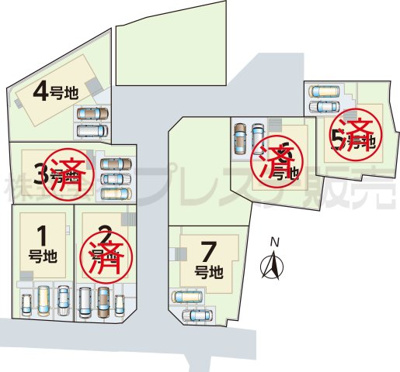 【区画図】 | 奈良市菅原町の新築一戸建 全７区画 | 全体区画図