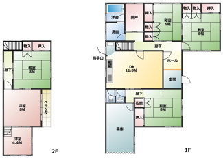 【間取り】 | 弘前市栄町・中古住宅