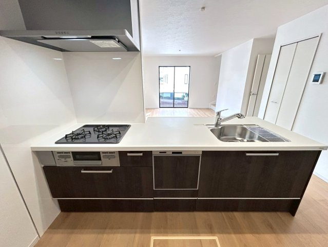 新築戸建　一宮市木曽川町5期　全4区画分譲のキッチン|ステンレスをワークスペース部分トップに使用した機能的で美しいシステムキッチンを使用しています。