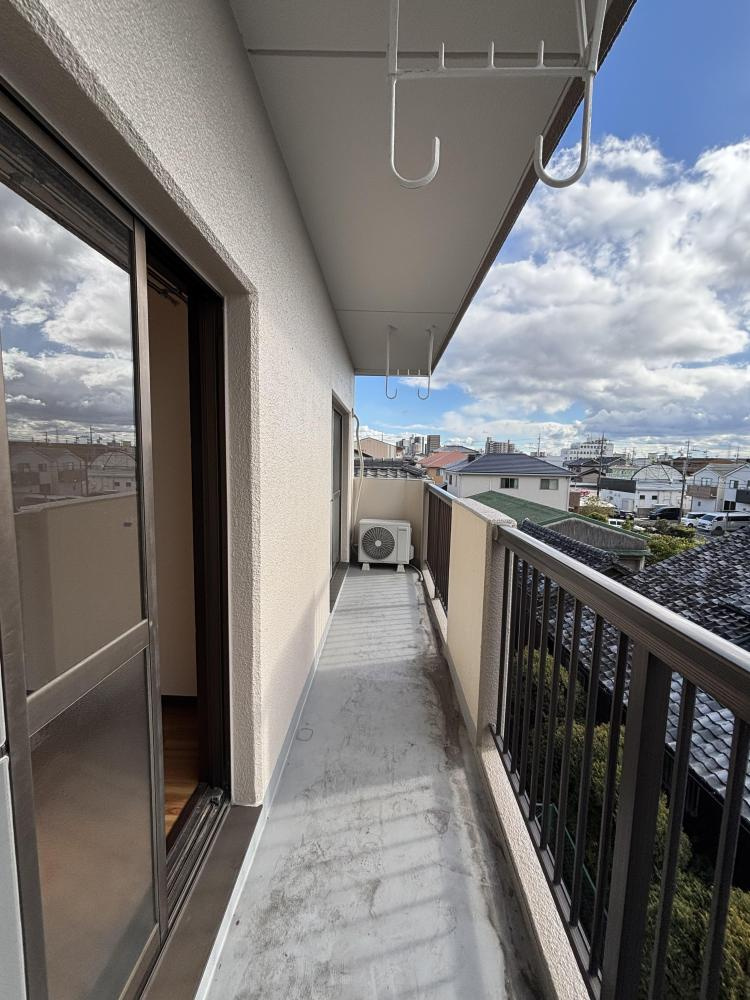 タウンコート二本木のバルコニー