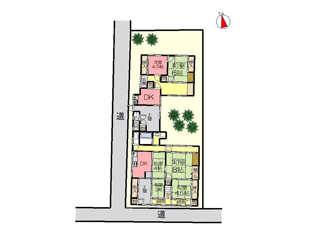 丹波市氷上町成松の中古一戸建の区画図