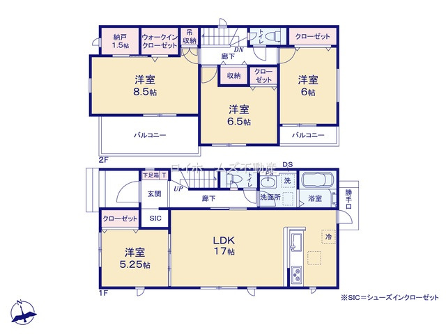 【間取り】 | 名古屋市中川区吉津３丁目1530『仲介料無料』新築戸建て | 1号棟