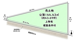 【土地図】 | 右京区嵯峨中又町　建築条件付