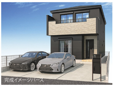 【外観パース】 | 座間市ひばりが丘1丁目　新築戸建て　全１棟【仲介手数料無料】 | 海老名市を中心に地域密着で営業♪不動産のことなら「大樹不動産」へ