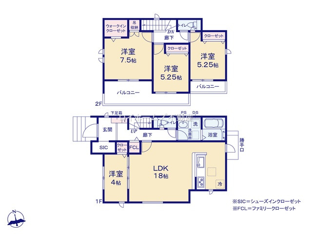 【間取り】 | 名古屋市中川区吉津３丁目1530『仲介料無料』新築戸建て | 4号棟