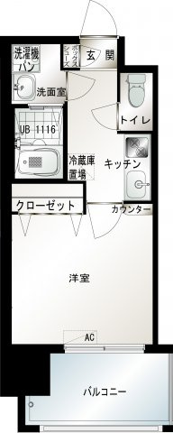 エンクレスト博多駅前Ⅲの間取り