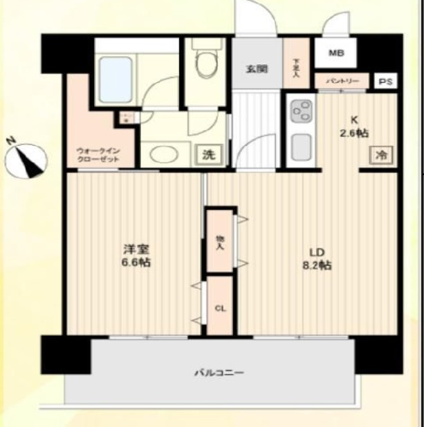 小山市中央町　投資マンションの間取り