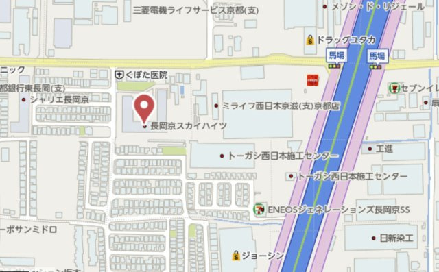 長岡京スカイハイツ　3階の地図