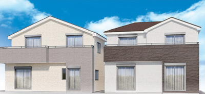 【外観パース】 | 綾瀬市深谷中4丁目 新築戸建て 全2棟【仲介手数料無料】 | 海老名市を中心に地域密着で営業♪不動産のことなら「大樹不動産」へ