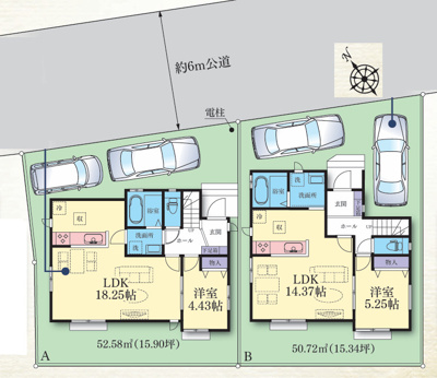 【区画図】 | 綾瀬市深谷中4丁目 新築戸建て 全2棟【仲介手数料無料】 | 【仲介手数料無料でご紹介可能です】大樹不動産