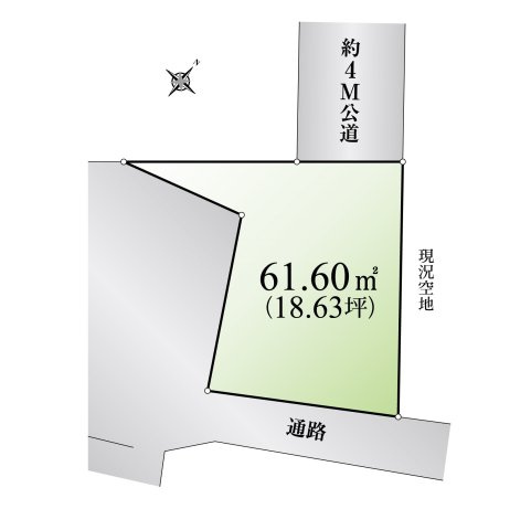 練馬区北町6丁目 限定1区画の土地図|土地面積61.60㎡ 、建築条件付き売地
―爽やかな通風と採光を存分に感じる事が出来る開放感溢れる立地―
駅至近＋利便施設が充実の生活しやすいロケーション