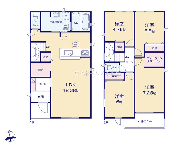 【間取り】 | 豊明市阿野町新切45-1『仲介料無料』新築戸建て | 5号棟