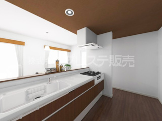 【キッチン】 | キッチン完成イメージ／人気の対面キッチン♪
