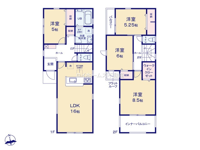 【間取り】 | 豊明市阿野町新切45-1『仲介料無料』新築戸建て | 6号棟