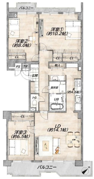 東急ドエル名谷つつじが丘ビレッジ1番館