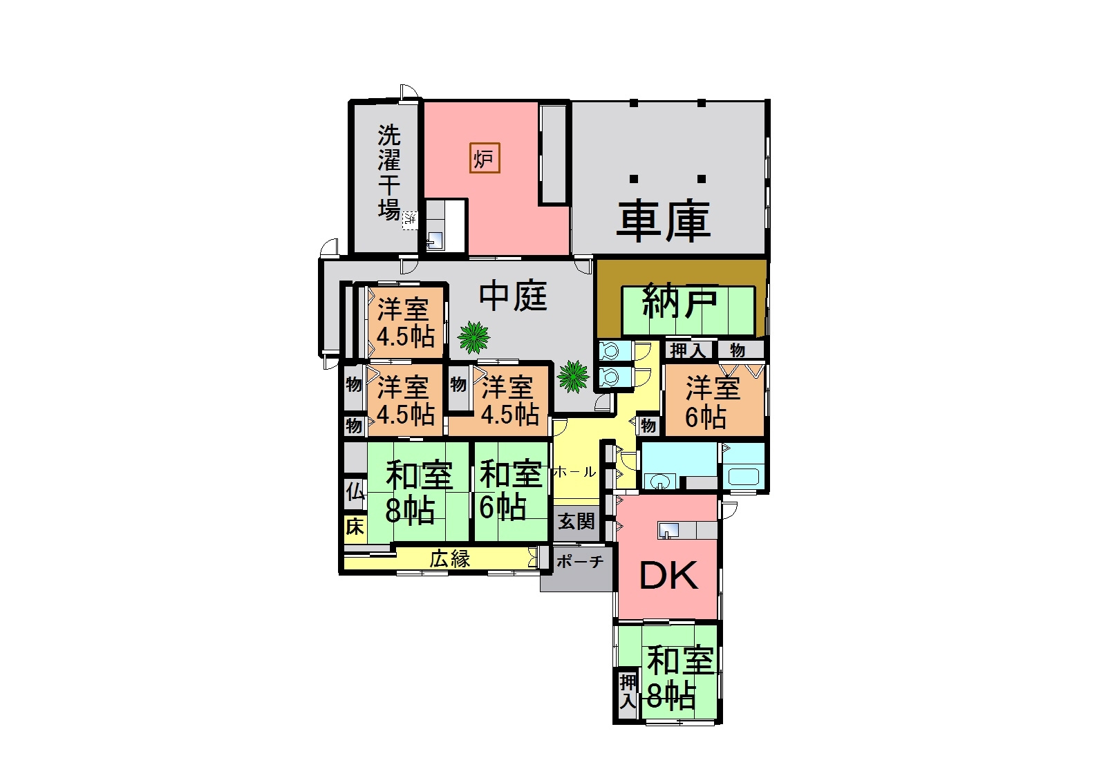丹波市氷上町清住の中古一戸建の間取り