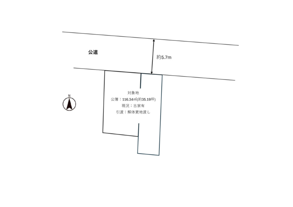 千舟町2丁目　土地の土地図|解体更地渡しです！