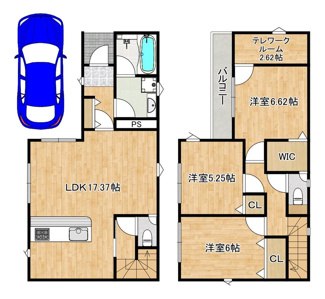 【間取り】 | 北島３丁目　新築分譲住宅　全２区画