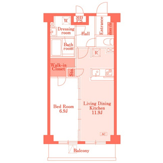 【間取り】 | サンハイム戸塚 | 洗面台とトイレが別の空間になります♪