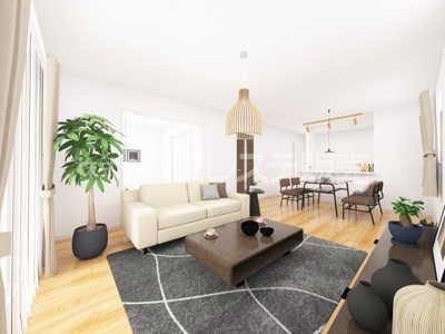 【居間・リビング】 | 奈良市菅原町の新築一戸建 全７区画 | ５号地リビング完成イメージ／ＬＤＫ１８帖！南向きですので、陽あたり良好です♪※モデルハウスあり