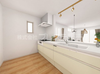 【キッチン】 | 奈良市菅原町の新築一戸建 全７区画 | ５号地キッチン完成イメージ／人気の対面キッチン♪