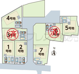 【区画図】 | 奈良市菅原町の新築一戸建 全７区画 | 全体区画図