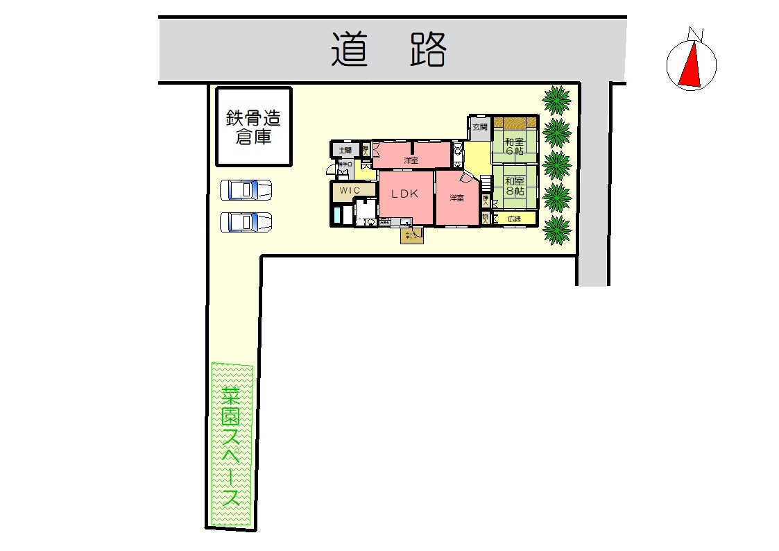 丹波市氷上町成松の中古一戸建の区画図
