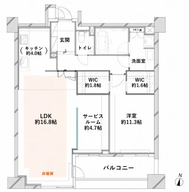 グレンパーク駒場 EAST棟の間取り